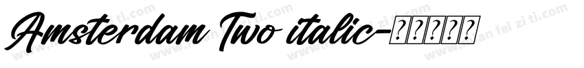 Amsterdam Two italic字体转换